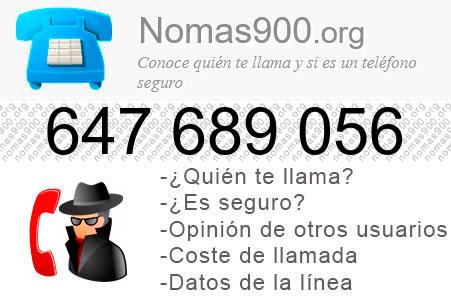 Teléfono 647689056