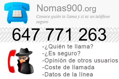 Teléfono 647771263