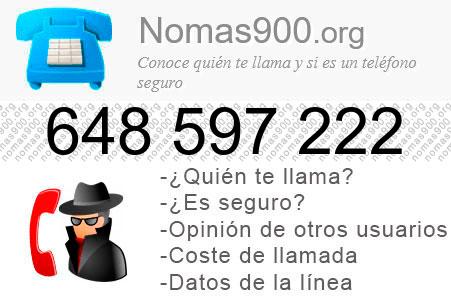Teléfono 648597222