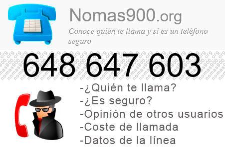 Teléfono 648647603