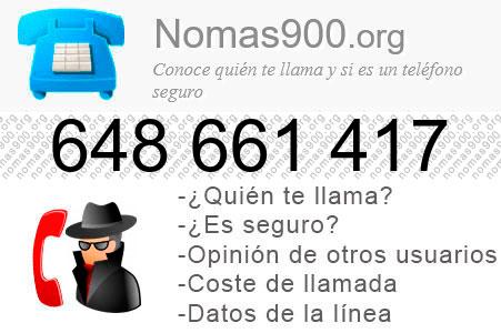 Teléfono 648661417