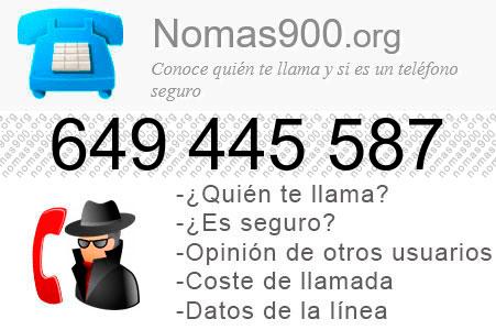 Teléfono 649445587
