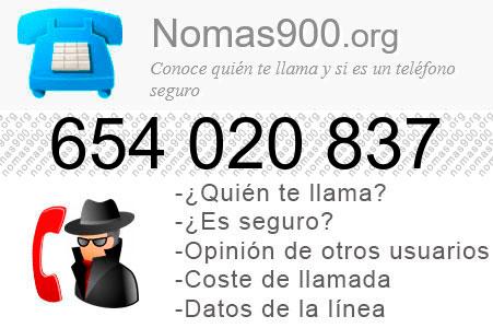 Teléfono 654020837