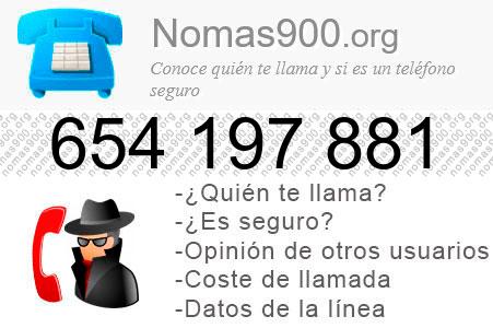 Teléfono 654197881