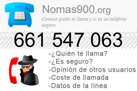 Teléfono 661547063