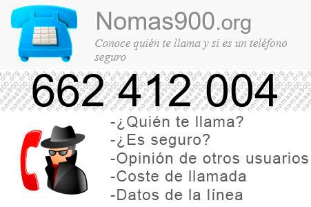 Teléfono 662412004