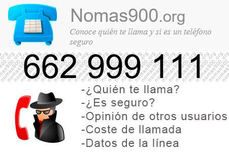 Teléfono 662999111