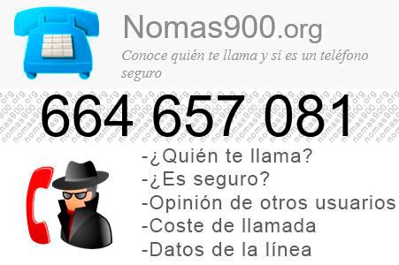 Teléfono 664657081
