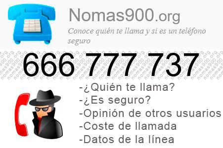 Teléfono 666777737