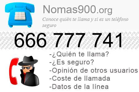 Teléfono 666777741