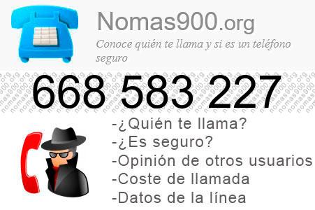 Teléfono 668583227