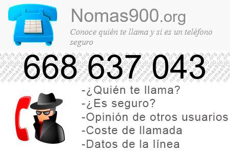 Teléfono 668637043