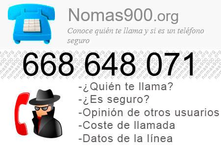 Teléfono 668648071
