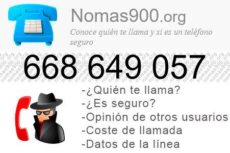Teléfono 668649057