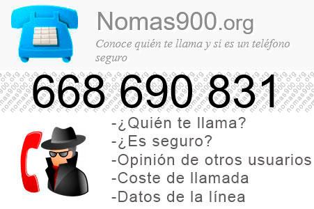 Teléfono 668690831