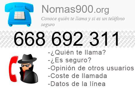 Teléfono 668692311