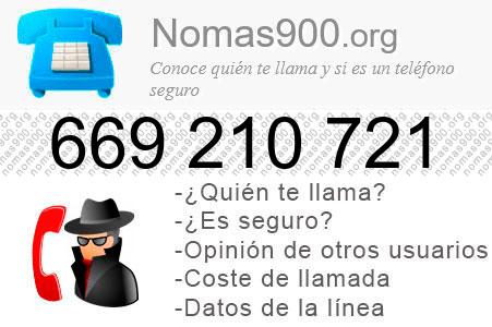 Teléfono 669210721