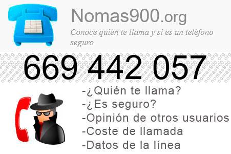 Teléfono 669442057