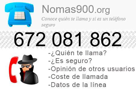 Teléfono 672081862