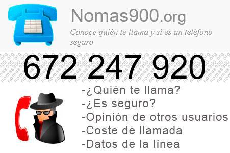 Teléfono 672247920