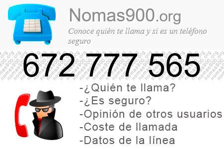 Teléfono 672777565