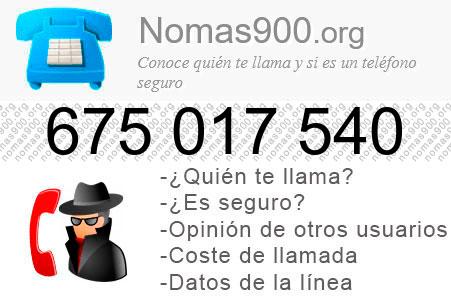 Teléfono 675017540