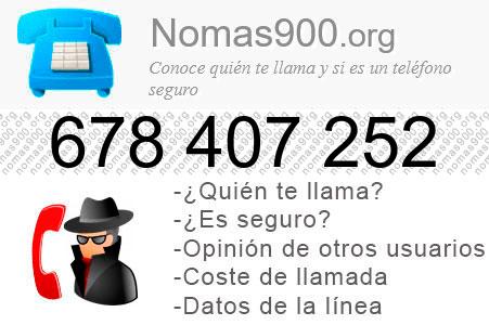 Teléfono 678407252