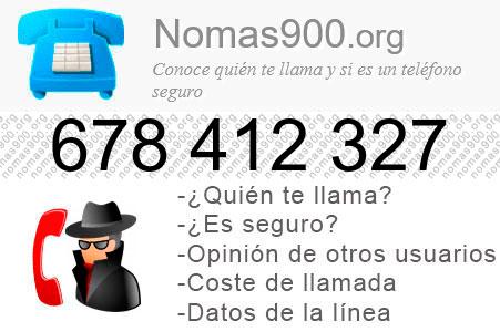 Teléfono 678412327
