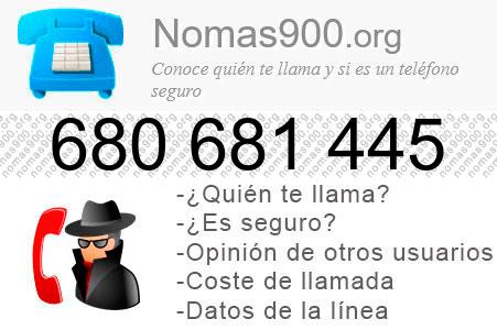 Teléfono 680681445