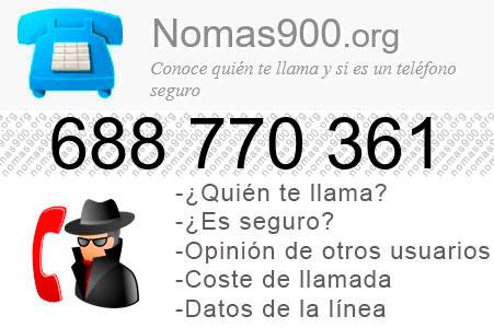 Teléfono 688770361