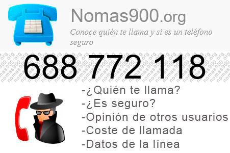 Teléfono 688772118