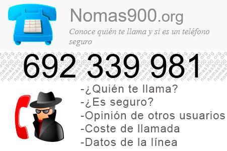 Teléfono 692339981