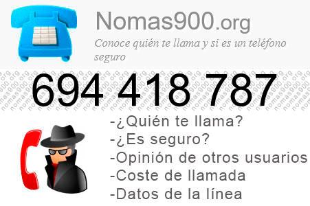 Teléfono 694418787