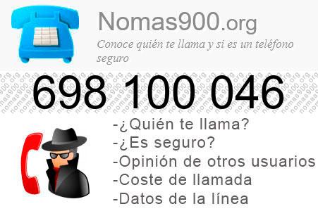 Teléfono 698100046
