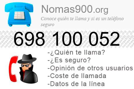 Teléfono 698100052