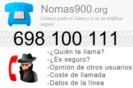 Teléfono 698100111