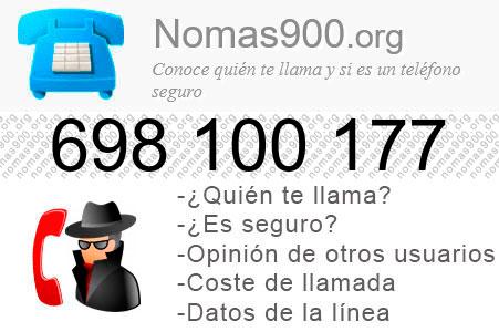 Teléfono 698100177