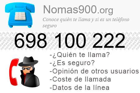Teléfono 698100222