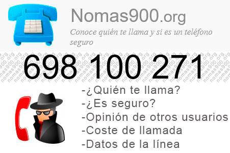 Teléfono 698100271