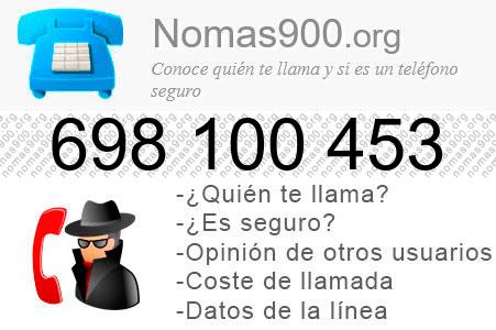Teléfono 698100453