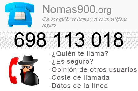 Teléfono 698113018