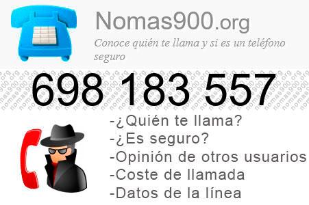 Teléfono 698183557