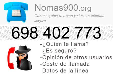 Teléfono 698402773