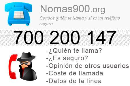 Teléfono 700200147