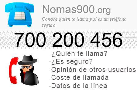 Teléfono 700200456