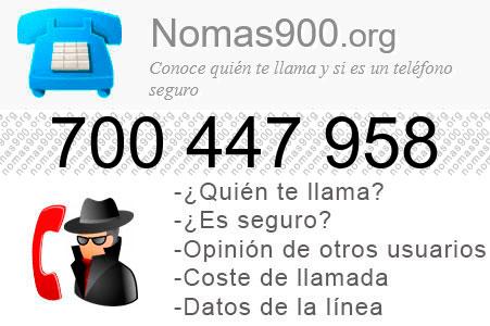 Teléfono 700447958