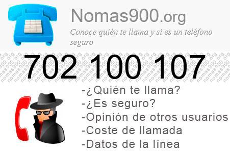 Teléfono 702100107
