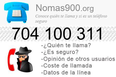 Teléfono 704100311