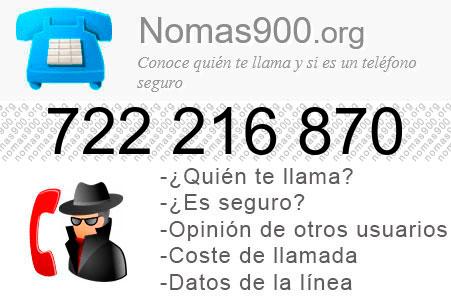 Teléfono 722216870