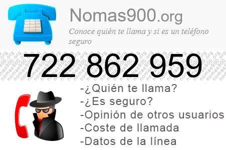 Teléfono 722862959